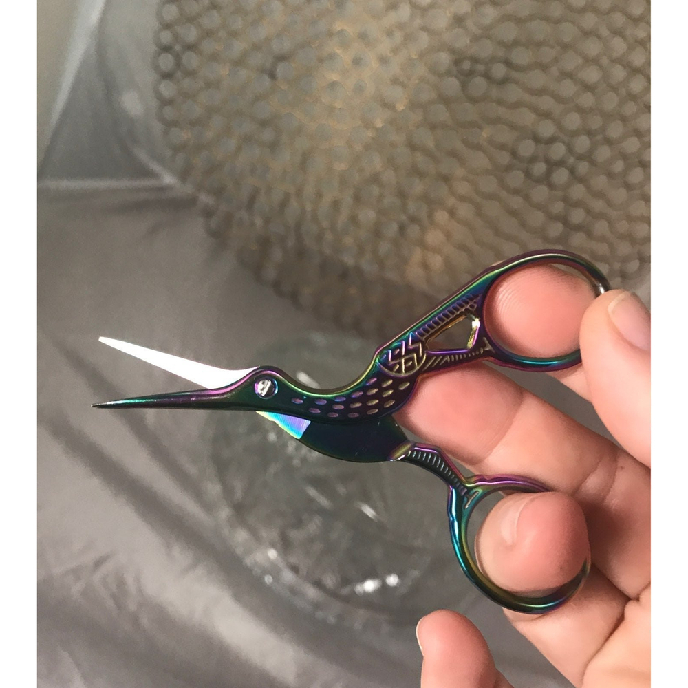 Embroidery scissors. Sublime smooth cutting. Stork - Picture 4 of 8